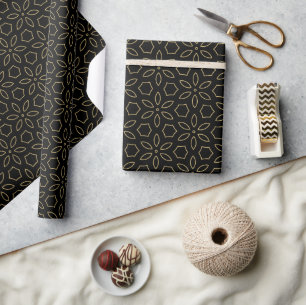 Elegant zwart en goud Arabisch Arabisch Cadeaupapier