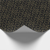 Elegant zwart en goud Arabisch Arabisch Cadeaupapier (Hoek)