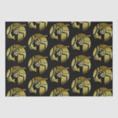 Elegant Zwart en Goud Art Deco Lady Tissuepapier (Voorkant)