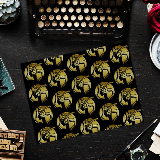 Elegant Zwart en Goud Art Deco Lady Tissuepapier