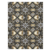Elegant zwart en goud Art Deco sterpatroon Tafelkleed (Voorkant)