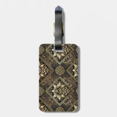 Elegant zwart en goud  Bagagelabel (Achterkant verticaal)