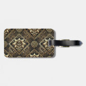 Elegant zwart en goud  Bagagelabel (Achterkant horizontaal)