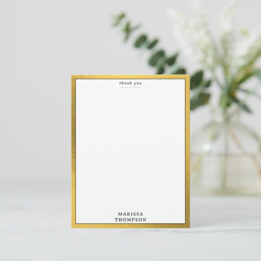 Elegant zwart en goud ballonnen feest bedankkaart (Staand voorkant)