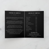 Elegant zwart en goud begrafenisprogramma Sjabloon (Binnen)