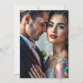 Elegant zwart en goud bloemen luxe ontwerp kaart (Achterkant)