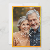 Elegant zwart en goud bruiloft Jubileum foto Kaart (Achterkant)