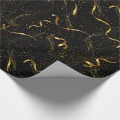 Elegant zwart en goud cadeaupapier (Hoek)