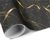 Elegant zwart en goud cadeaupapier (Rol Hoek)