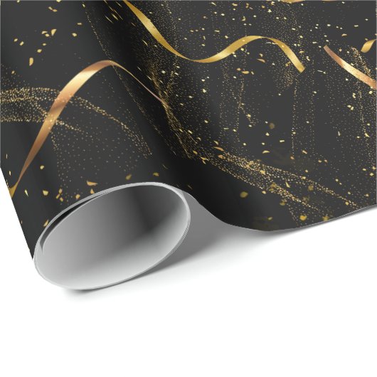 Elegant zwart en goud cadeaupapier (Rol Hoek)