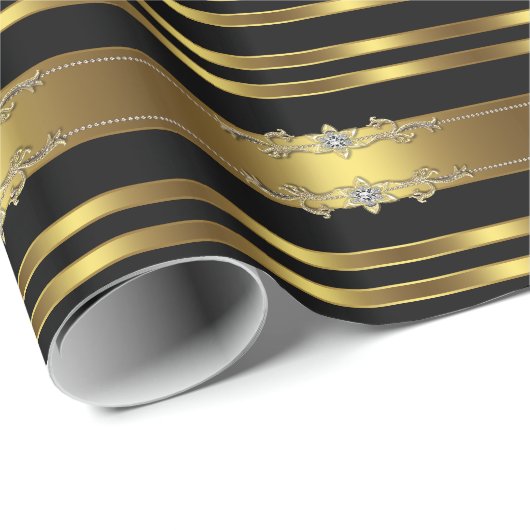 Elegant zwart en goud cadeaupapier (Rol Hoek)