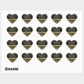 Elegant Zwart en Goud Damask Dank u Stickers (Vel)