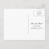 Elegant zwart en goud Damask Save the Date Aankondigingskaart (Achterkant)