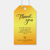 Elegant Zwart en Goud Dank u gunst Cadeaulabel (Voorkant)