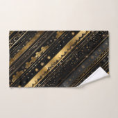 Elegant zwart en goud diagonaal gestreept bad handdoek (Handdoek)