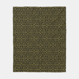 Elegant zwart en goud filigraanpatroon fleece deken