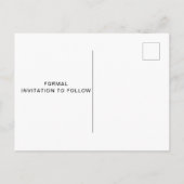 Elegant zwart en goud Gala Save the Date Aankondigingskaart (Achterkant)