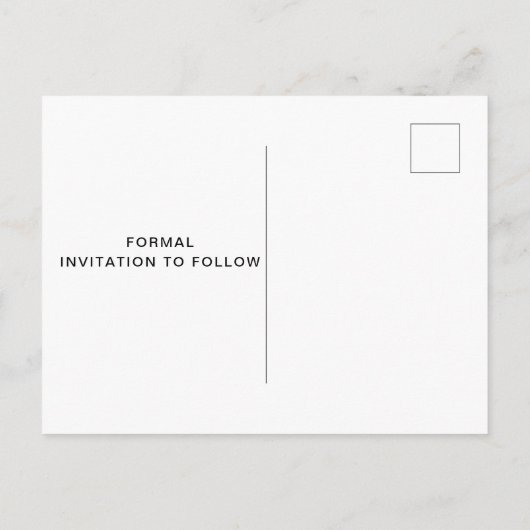 Elegant zwart en goud Gala Save the Date Aankondigingskaart (Achterkant)