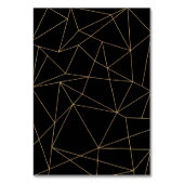 Elegant Zwart en Goud Geometrisch Lijst Bruiloft Kaart (Achterkant)