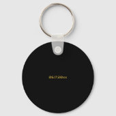 Elegant Zwart en Goud Gepersonaliseerde Groomsmen Sleutelhanger (Achterkant)