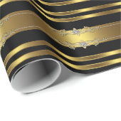 Elegant zwart en goud geschenkverpakkings papier (Rol Hoek)