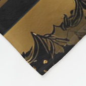 Elegant zwart en goud gestreept fleece deken (Hoek)