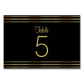 Elegant Zwart en Goud Glamoureuze Sjabloon Modern Kaart (Voorkant)