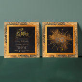 Elegant zwart en goud glitter 90ste verjaardagsfee kaart