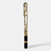 Elegant Zwart en Goud Glitter Case-Mate iPhone Case (Achterkant / Links)