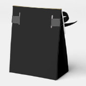 Elegant Zwart en Goud Glitter High Heel Schoen Bedankdoosjes (Achterkant)