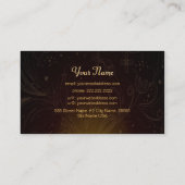 Elegant Zwart en Goud Goud Kant Lijst 2 Visitekaartje (Achterkant)