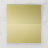 Elegant Zwart en Goud Hart Bloeiende Bruiloft Plaatskaartje (Binnenkant ongevouwen)