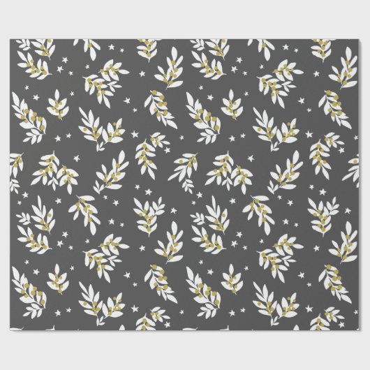 Elegant zwart en goud Hollie Cadeaupapier (Vlak)