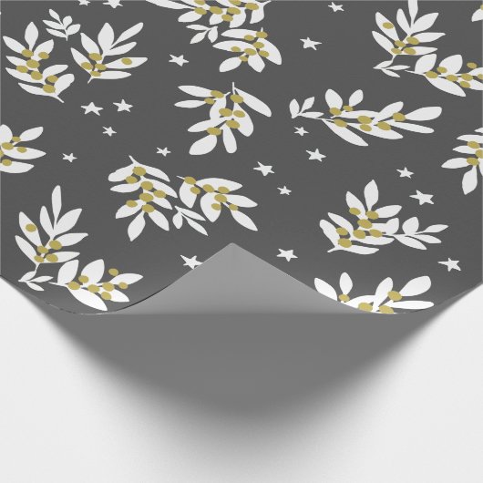 Elegant zwart en goud Hollie Cadeaupapier (Hoek)