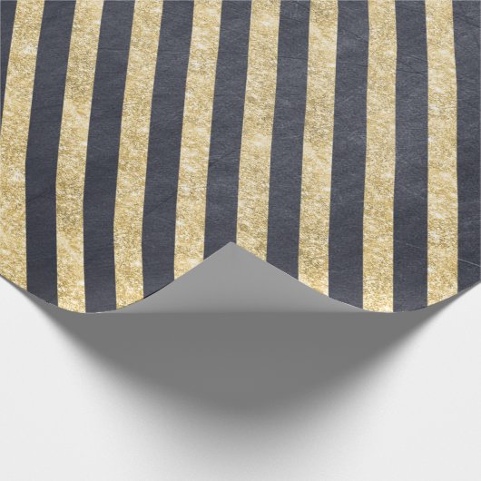 Elegant zwart en goud inpakpapier (Hoek)