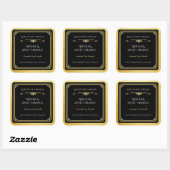 Elegant zwart en goud kaars Product Label (Vel)