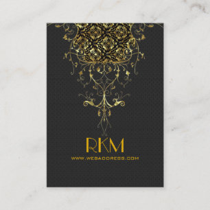 Elegant zwart en goud  kanten Lijst Visitekaartje