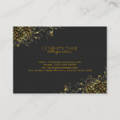 Elegant zwart en goud  kanten Lijst Visitekaartje (Achterkant)