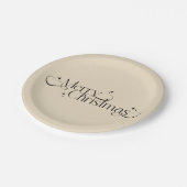  Elegant Zwart en Goud Kerst Papieren Bordje (Gekanteld)