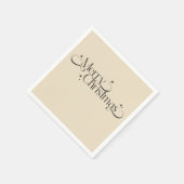 Elegant Zwart en Goud Kerst Servet (Hoek)