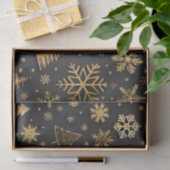 Elegant zwart en goud kerstcadeau tissuepapier (Geschenk)