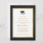 Elegant zwart en goud Klasse van 2013 Afstuderen Kaart (Achterkant)