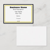 Elegant Zwart en Goud Lijsten Generiek Visitekaartje (Voorkant / Achterkant)