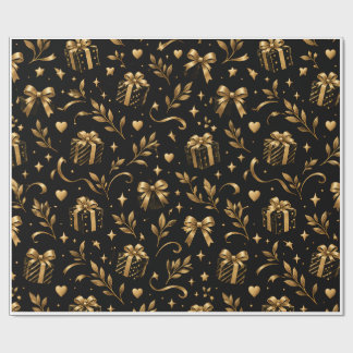 Elegant zwart en goud luxe cadeauverpakkings papie cadeaupapier