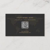 Elegant zwart en goud Luxe Professional Visitekaartje (Voorkant)