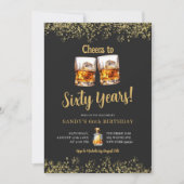 Elegant Zwart en Goud Man Volwassene Elke Leeftijd Kaart (Voorkant)