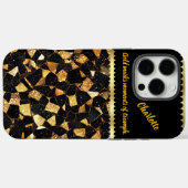 Elegant zwart en goud marmer ontwerp Case-Mate iPhone case (Achterkant (horizontaal))