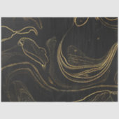 Elegant zwart en goud marmer tissuepapier (Voorkant)