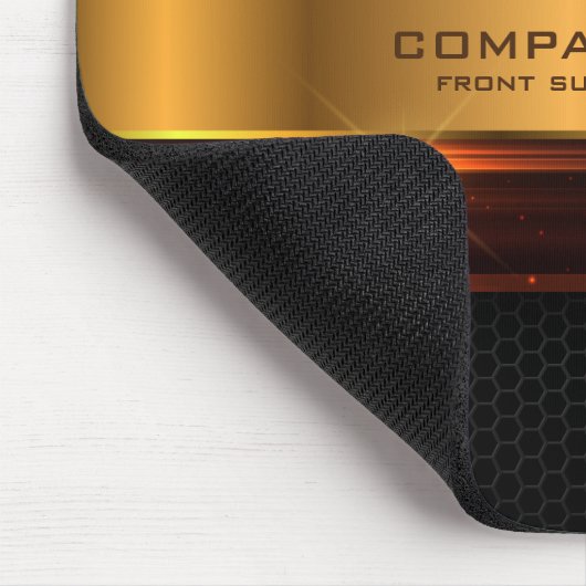 Elegant zwart en goud metallic geometrisch ontwerp muismat (Hoek)