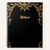 Elegant zwart en goud notitieboek (Voorkant)